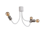 GIN2567 Ginan Flexible Ceiling 3 Light in a Satin White/Satin Nickel Finish