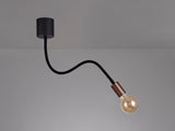 GIN3467 Ginan Flexible Ceiling 1 Light in a Satin Black/Brushed Copper Finish