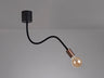 GIN3467 Ginan Flexible Ceiling 1 Light in a Satin Black/Brushed Copper Finish