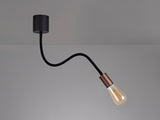 GIN3467 Ginan Flexible Ceiling 1 Light in a Satin Black/Brushed Copper Finish