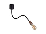 GIN3467 Ginan Flexible Ceiling 1 Light in a Satin Black/Brushed Copper Finish