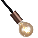 GIN3467 Ginan Flexible Ceiling 1 Light in a Satin Black/Brushed Copper Finish