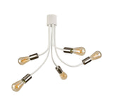 GIN3567 Ginan Flexible Ceiling 5 Light in a Satin White/Satin Nickel Finish