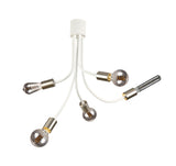 GIN3567 Ginan Flexible Ceiling 5 Light in a Satin White/Satin Nickel Finish