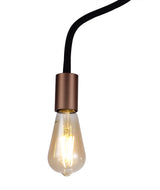 GIN4467 Ginan Flexible Ceiling 2 Light in a Satin Black/Brushed Copper Finish