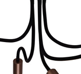 GIN6467 Ginan Flexible Ceiling 5 Light in a Satin Black/Brushed Copper Finish