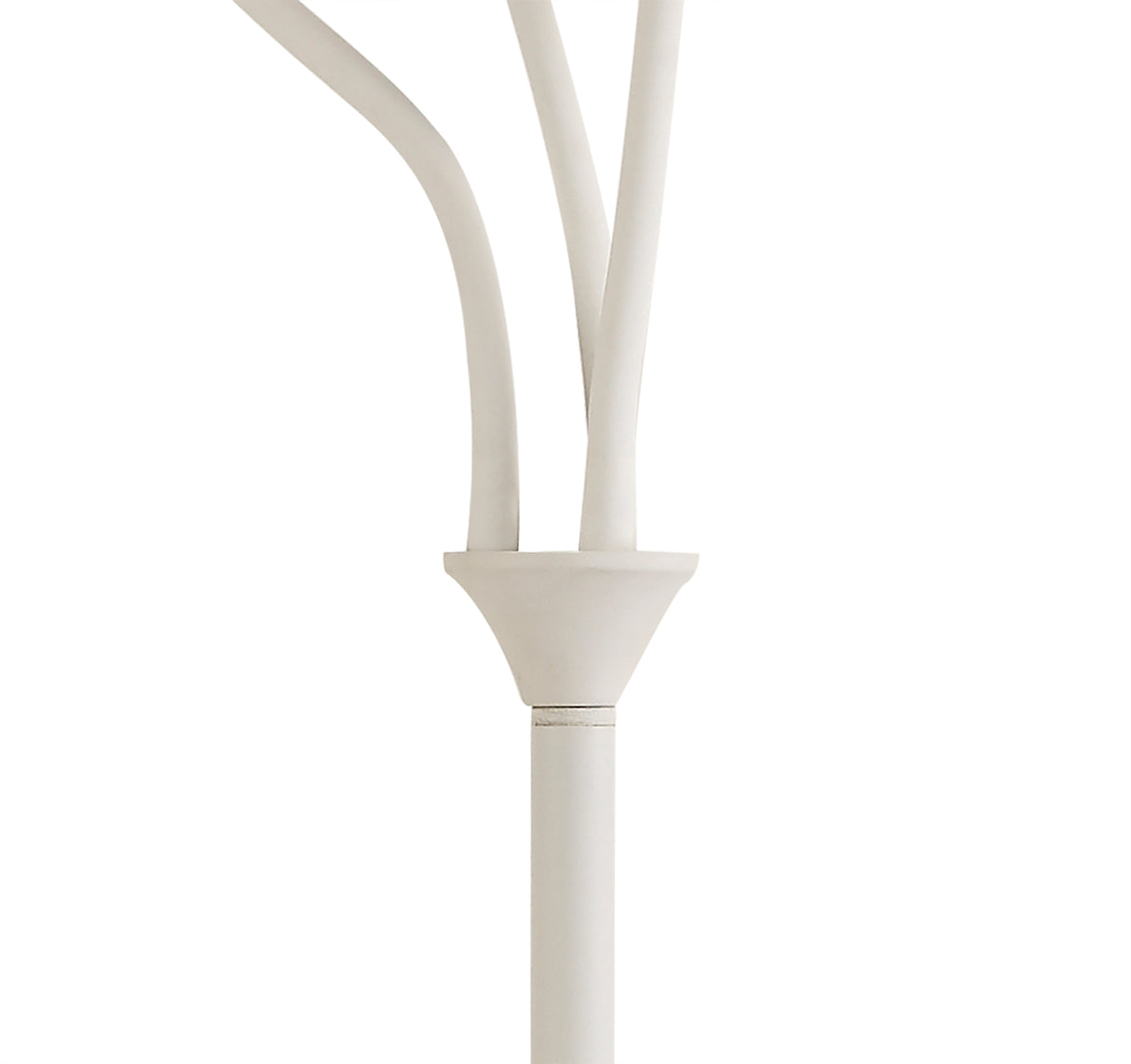 GIN6567 Ginan 163cm Flexible Floor Lamp 3 Light in a Satin White/Satin Nickel Finish