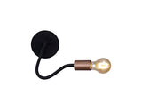 GIN7467 Ginan Flexible Switched Wall Lamp 1 Light in a Satin Black/Brushed Copper Finish