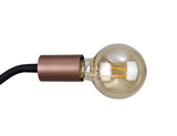 GIN7467 Ginan Flexible Switched Wall Lamp 1 Light in a Satin Black/Brushed Copper Finish