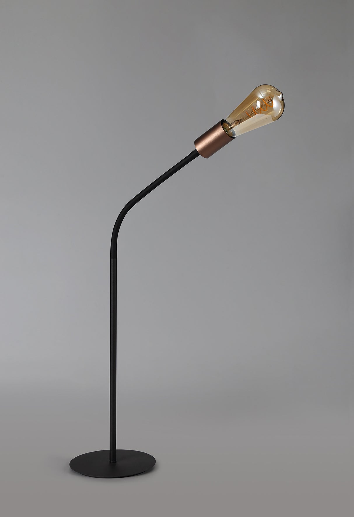 GIN8467 Ginan 77cm Flexible Table Lamp 1 Light in a Satin Black/Brushed Copper Finish