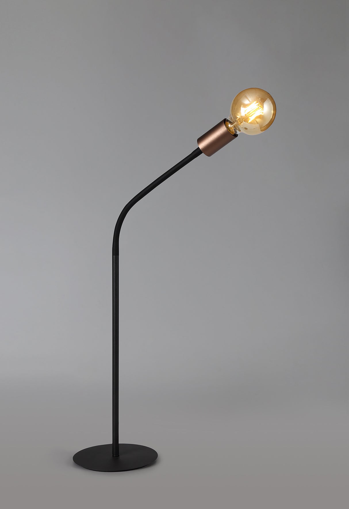 GIN8467 Ginan 77cm Flexible Table Lamp 1 Light in a Satin Black/Brushed Copper Finish