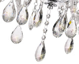 GLO0247 Gloas Pendant 6 Light (Requires Construction/Connection) in a Polished Chrome Finish and Clear Crystal