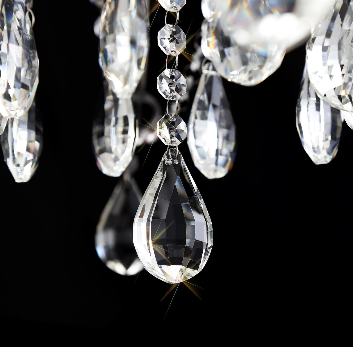 GLO1247 Gloas Pendant 8 Light (Requires Construction/Connection) in a Polished Chrome Finish and Clear Crystal