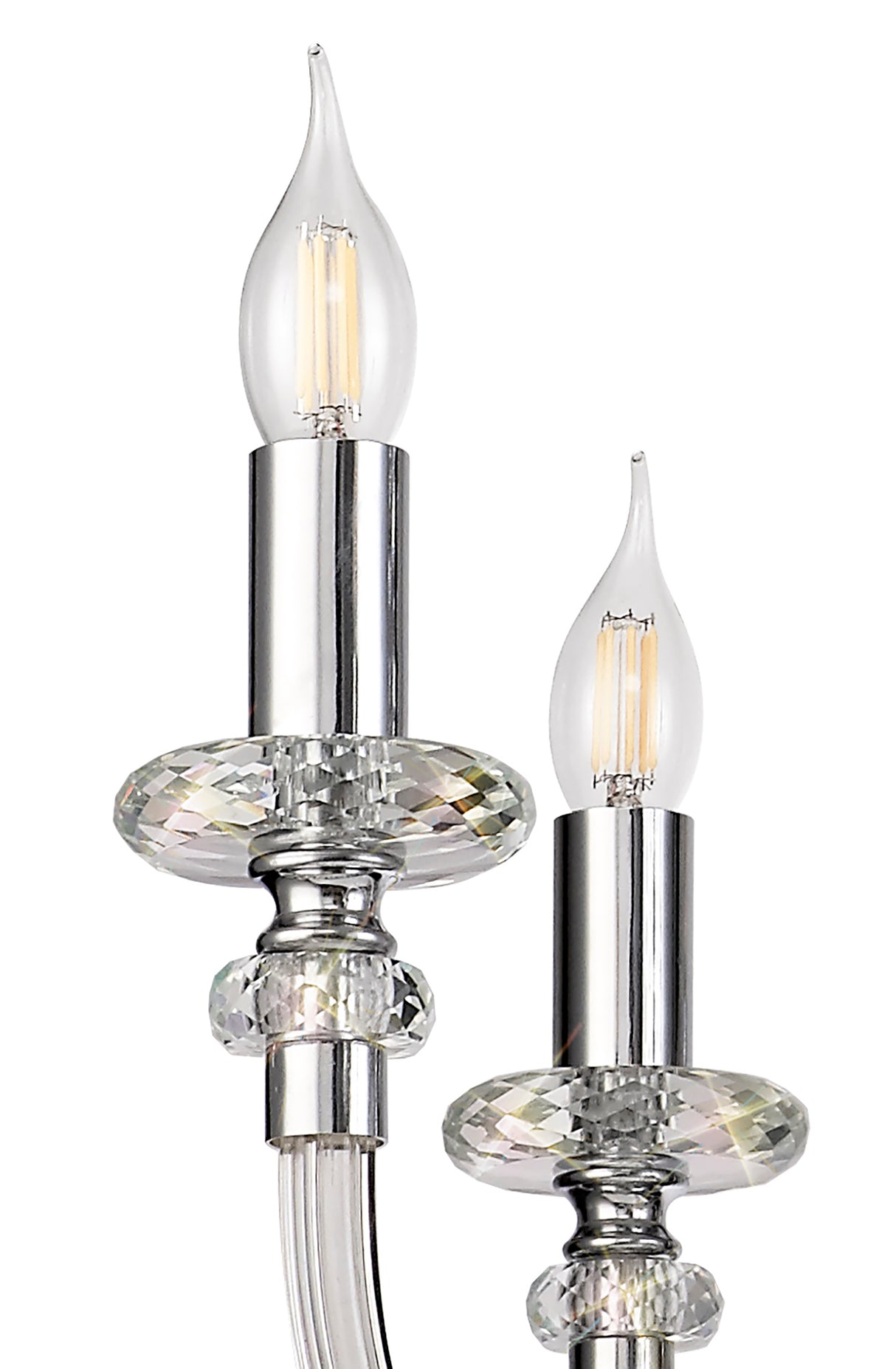 GLO1247 Gloas Pendant 8 Light (Requires Construction/Connection) in a Polished Chrome Finish and Clear Crystal