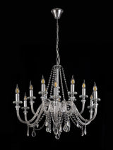 GLO2247 Gloas Pendant 12 Light (Requires Construction/Connection) in a Polished Chrome Finish and Clear Crystal