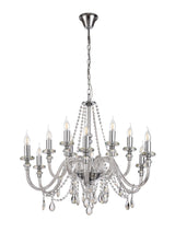 GLO2247 Gloas Pendant 12 Light (Requires Construction/Connection) in a Polished Chrome Finish and Clear Crystal