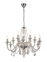 GLO2247 Gloas Pendant 12 Light (Requires Construction/Connection) in a Polished Chrome Finish and Clear Crystal