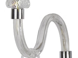 GLO8147 Gloas Wall Lamp 2 Light in a Polished Chrome Finish and Clear Crystal