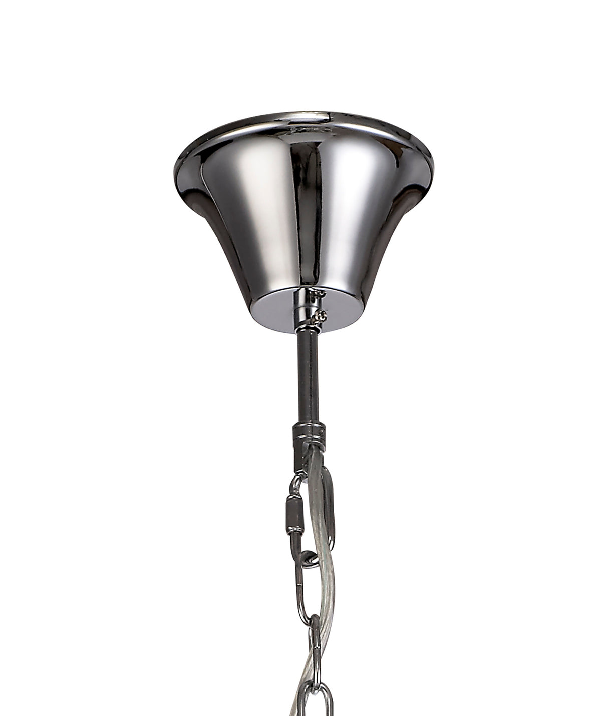 GLO9147 Gloas Pendant 4 Light in a Polished Chrome Finish and Clear Crystal