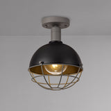 GUN1587 Gunibu Ceiling 1 Light E27 IP65 Outdoor in a Matt Black/Grey/Clear Finish