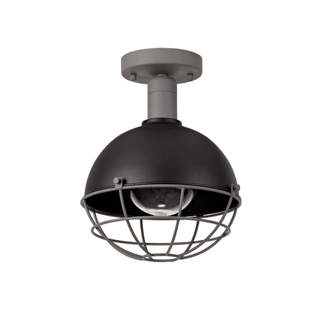 GUN1587 Gunibu Ceiling 1 Light E27 IP65 Outdoor in a Matt Black/Grey/Clear Finish