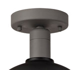 GUN1587 Gunibu Ceiling 1 Light E27 IP65 Outdoor in a Matt Black/Grey/Clear Finish