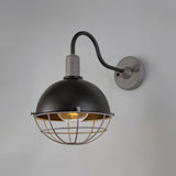 GUN9487 Gunibu Wall Lamp 1 Light E27 IP65 Outdoor in a Matt Black/Grey/Clear Finish