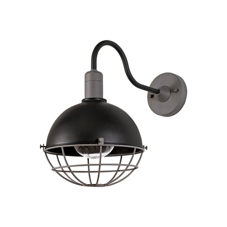 GUN9487 Gunibu Wall Lamp 1 Light E27 IP65 Outdoor in a Matt Black/Grey/Clear Finish