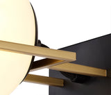 HAM5657 Hamel Wall Lamp Switched 1 Light in a Matt Black/Gold/Frosted Finish