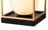 HAM6657 Hamel Table Lamp 1 Light in a Matt Black/Gold/Frosted Finish