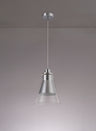 HEL1777 Helvestios Pendant 1 Light in a Chrome/Clear Finish