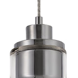 HEL1777 Helvestios Pendant 1 Light in a Chrome/Clear Finish