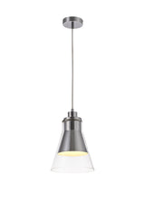 HEL1777 Helvestios Pendant 1 Light in a Chrome/Clear Finish