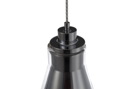 HEL1777 Helvestios Pendant 1 Light in a Chrome/Clear Finish