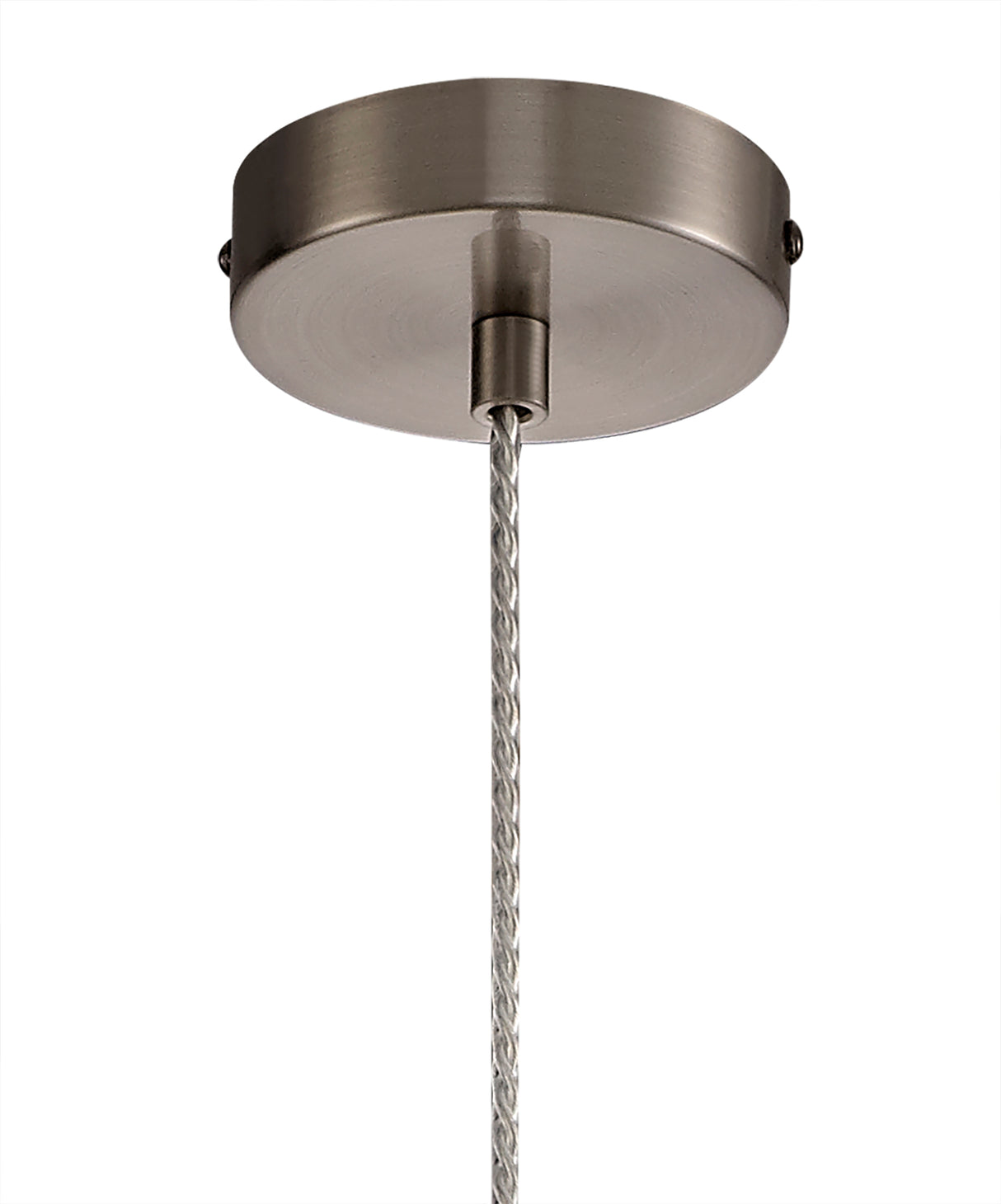 HEL2777 Helvestios Pendant 1 Light in a Satin Nickel/Clear Finish