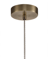 HEL3777 Helvestios Pendant 1 Light in a Antique Brass/Clear Finish