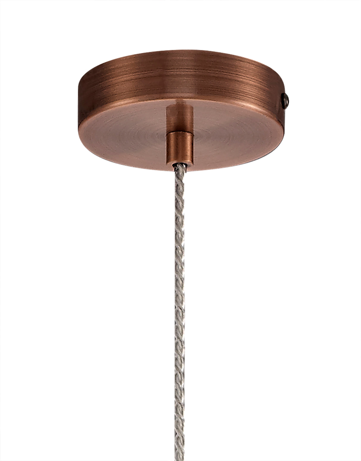 HEL4777 Helvestios Pendant 1 Light in a Antique Copper/Clear Finish