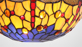 HEZ0727 Heze Wall Lamp 2 Light in a Orange/Blue/Black/Amber Finish and Amber Crystal