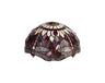 HEZ1727 Heze 30cm Non-electric Shade in a Purple/Pink/Black/Red Finish and Red Crystal