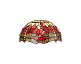 HEZ1727 Heze 30cm Non-electric Shade in a Purple/Pink/Black/Red Finish and Red Crystal