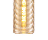 HOR4047 Horna Tube Pendant 1 Light in a Black/Amber Finish