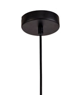 HOR5047 Horna Vase Pendant 1 Light in a Black/Amber Finish