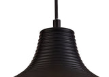 HOR5047 Horna Vase Pendant 1 Light in a Black/Amber Finish