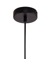 HOR6047 Horna Cone Pendant 1 Light in a Black/Amber Finish