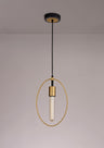 HUN0147 Hunor Small Pendant 1 Light in a Sand Gold/Matt Black Finish