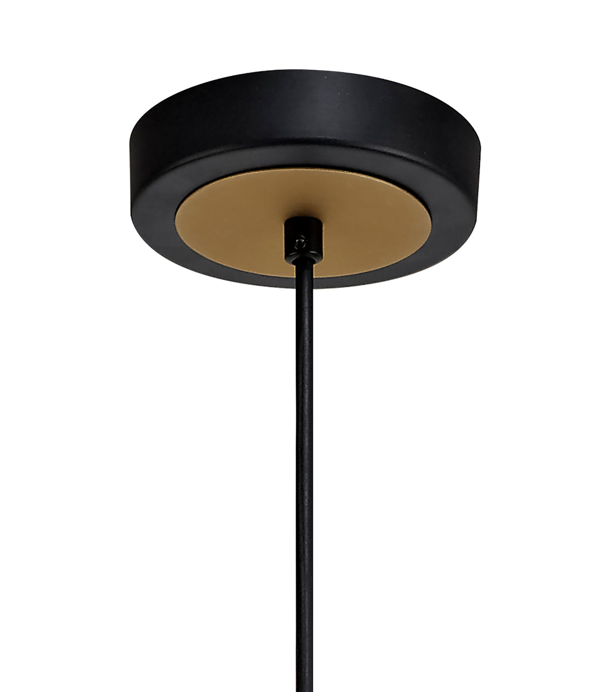 HUN0147 Hunor Small Pendant 1 Light in a Sand Gold/Matt Black Finish