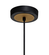 HUN0147 Hunor Small Pendant 1 Light in a Sand Gold/Matt Black Finish