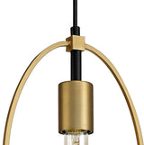 HUN0147 Hunor Small Pendant 1 Light in a Sand Gold/Matt Black Finish