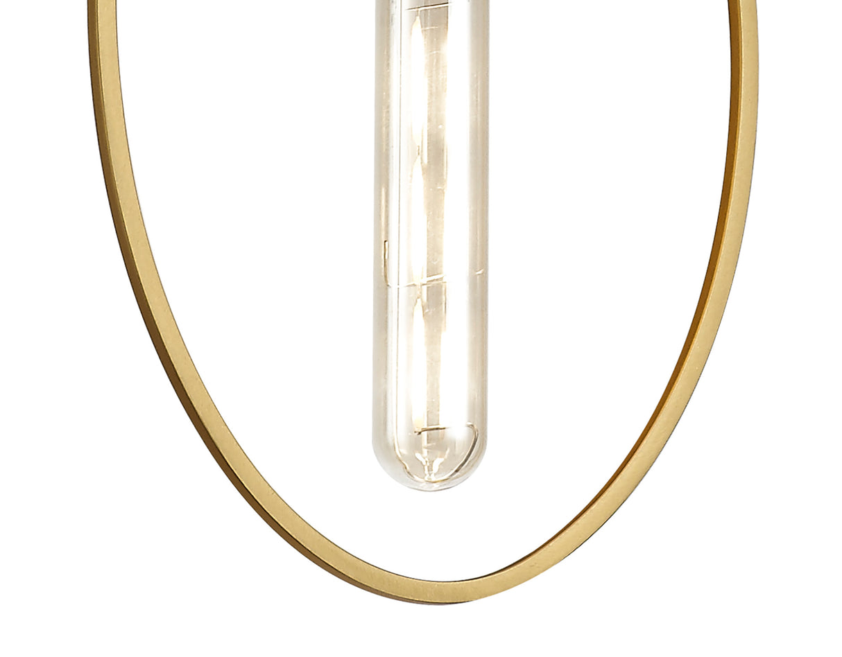 HUN0147 Hunor Small Pendant 1 Light in a Sand Gold/Matt Black Finish