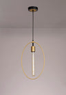 HUN1147 Hunor Large Pendant 1 Light in a Sand Gold/Matt Black Finish